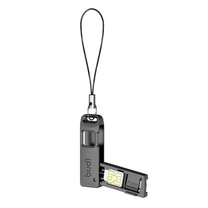 BUDI Anti-Lost Sim Card Eject Pin Needle Plastic Storage Box Mobile Phone Steel Ejector Pin SIM TF Card Tray Opener Keyring…
