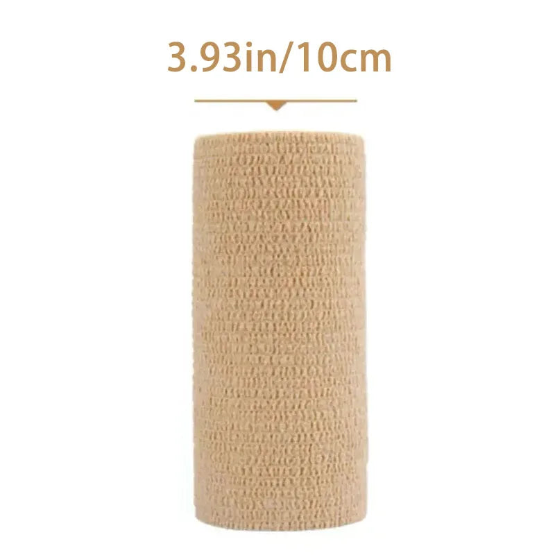 10/1Rolls Medical Adhesive Bandage Elastic Breathable Sports Self Adhesive Tape Beige Wrap Finger Tape For Wrist Ankle First…