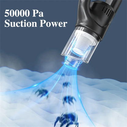 Wireless Handheld Vacuum Cleaner Cordless Handheld Chargeable Auto Vacuum for Home & Car & Pet Mini Vacuum Cleaner 50000Pa -…