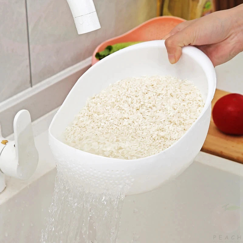 【Hot sales】Rice Drain Basket Rice Filter Fruit and Vegetable Drain Sieve Kitchen Supplies Small Tools Multi-Purpose - image 5