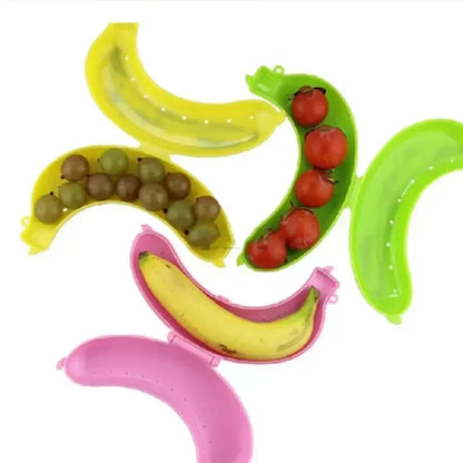 1PC Banana Trip Outdoor Travel Storage Box Cute Banana Case Protector Container Trip Outdoor Lunch Fruit Storage Box Holder…