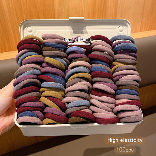 100 seamless, high elasticity, durable Korean style hair accessories with elastic bands suitable for daily use - image 2