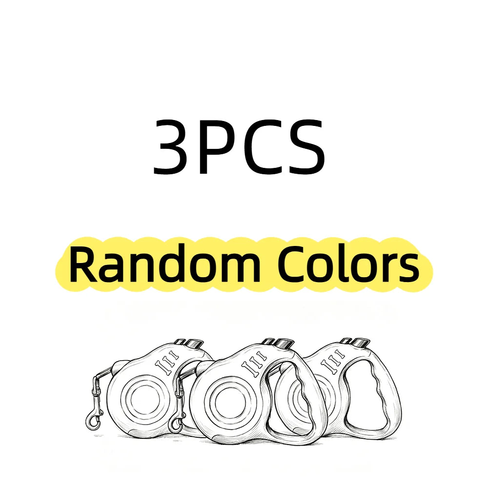 1pc/3pcs 3m 5m Dog Leash for Small Dogs Cat Automatic Retractable Nylon Lead Puppy Outdoor Travel Walking Hiking Traction Ro…