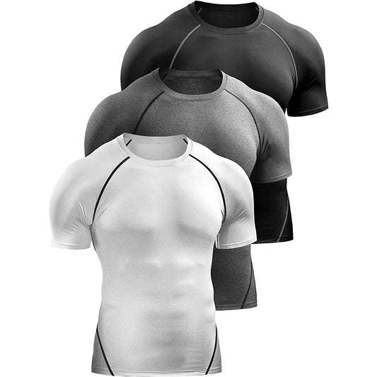 2026 Compression T Shirt Men Summer Sportswear Running T-shirt Elastic Quick Dry Sport Tops Tee Athletic Gym Workout Shirts…
