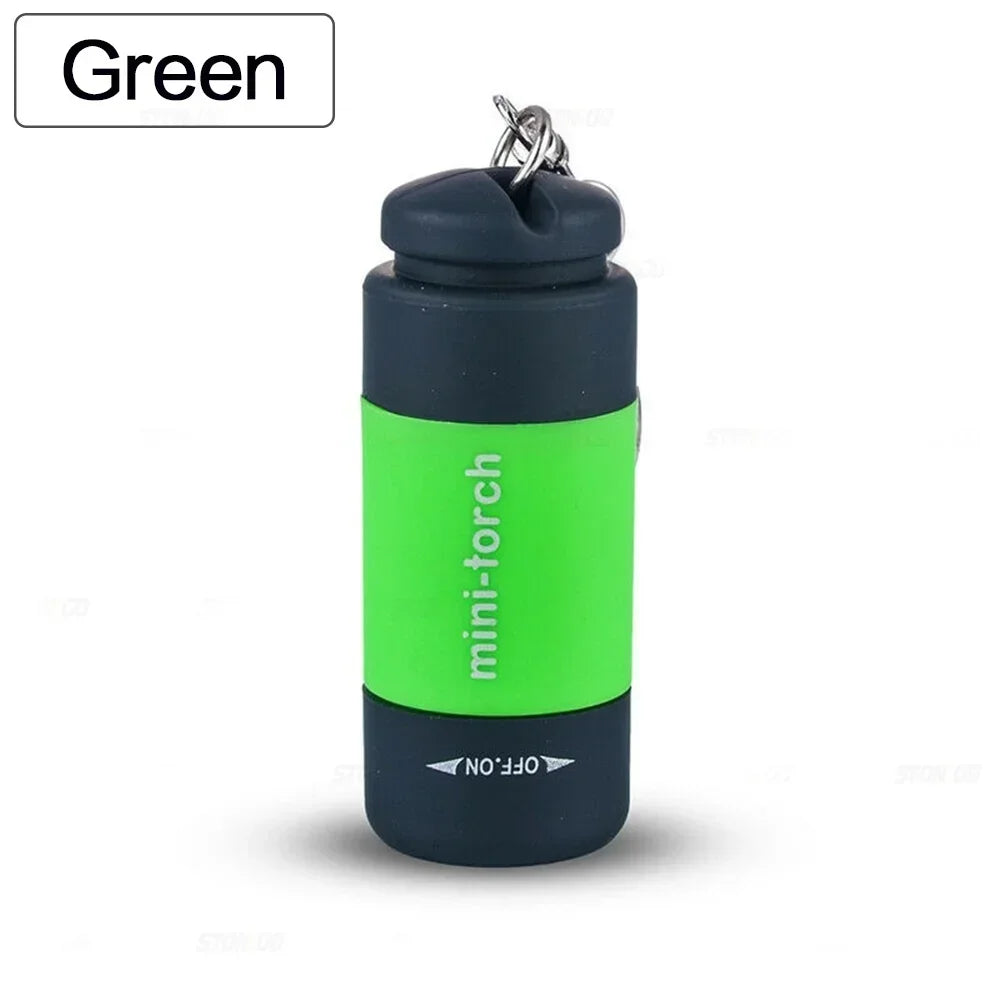 USB Rechargeable LED Multifunctional Strong Light Pocket Keychain Flashlight Waterproof Outdoor Hiking Camping Mini Flashlig…