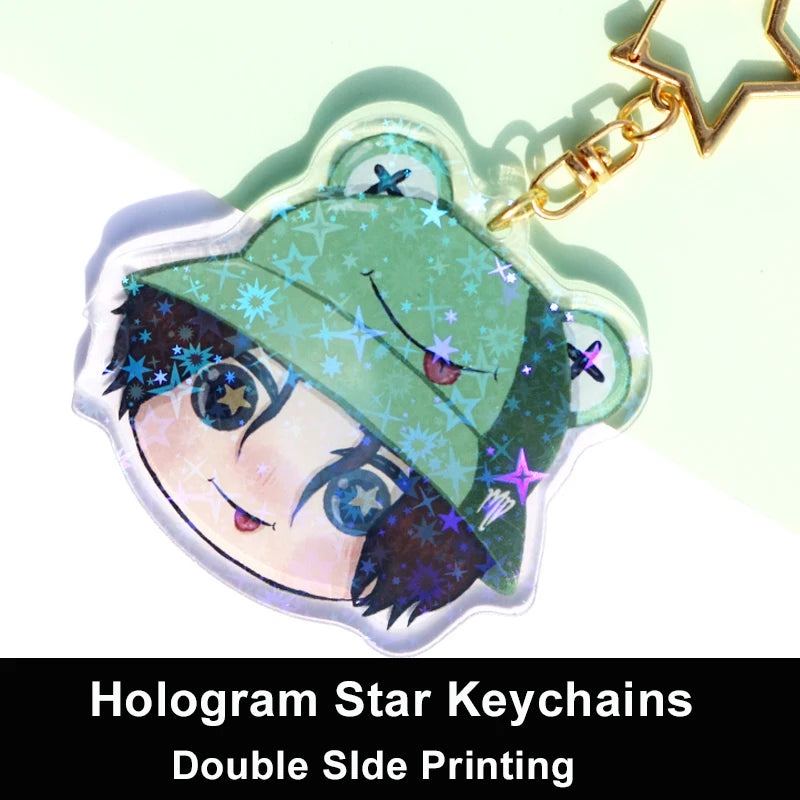 Personalized Keychains Designer Custom Cartoon Llavero Key Chain Photo Customized Anime Charms Hologram Clear Acrylic Key Ri…