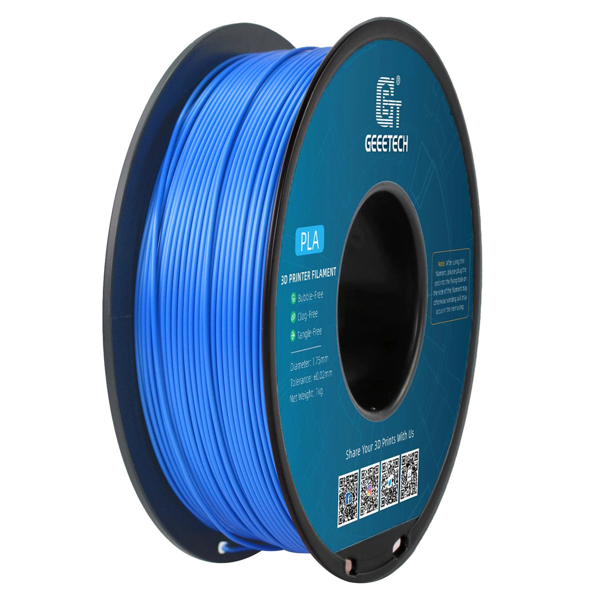 Geeetech 3d Printer Filament PLA PETG Plastic 1kg 1.75mm,Tangle-Free, 3d Printing Wire Materials, Black, White, Vacuum Packa…