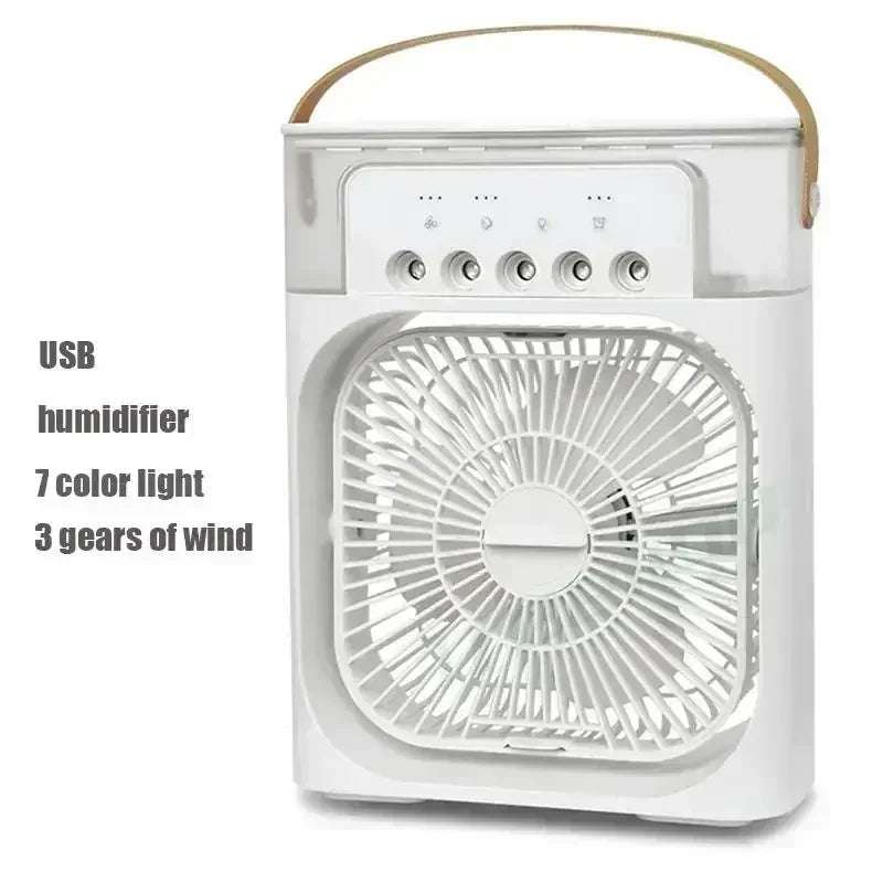 New 3 In 1 Fan AIr Conditioner Household Mini Air Cooler LED Night Light Portable Humidifier Air Adjustment Fan Office Home…