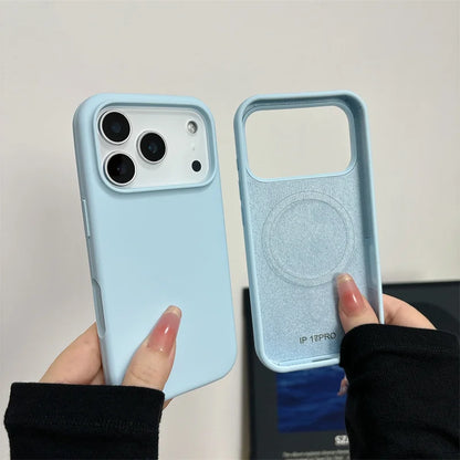 Magnetic Liquid Silicone Case for iPhone 17/17 Air/17 Pro/17 Pro Max For Magsafe Big Camera Hole Cover Shockproof Protective…