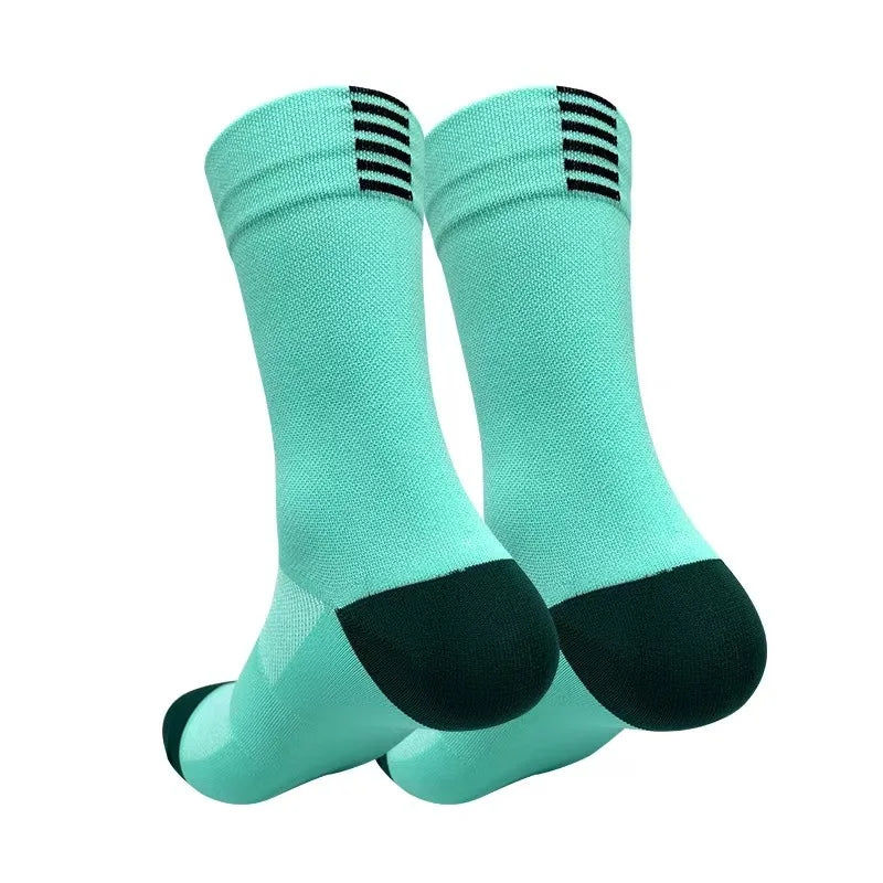 Jing Professional Cycling Socks Long Tube Men's and Women's Outdoor Sports Quick-Drying Four Seasons Bicycle Socks Running S…