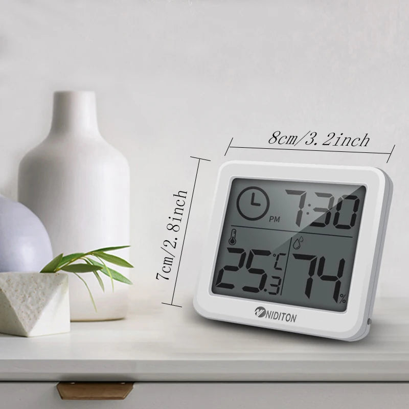 Digital Clock Desk Clock with Temperature Humidity Wall Clocks for Home Kitchen Office Desk Decorations NIDITON - image 5
