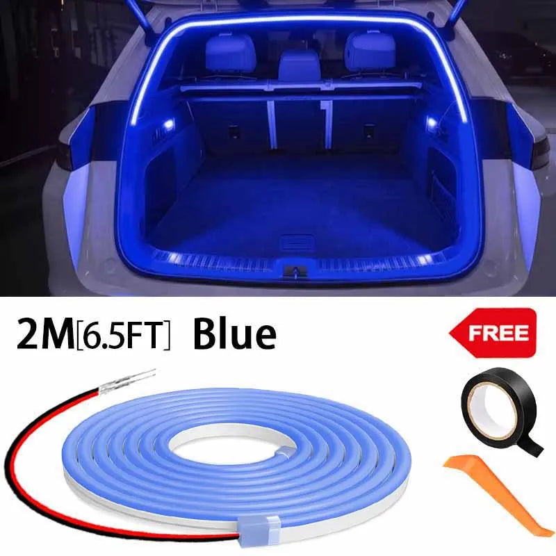 Car High Brightness Trunk Lighting Ambient Light Interior Decoration LED Wiring Free Automatic Sensing Tailgate Light Strip…