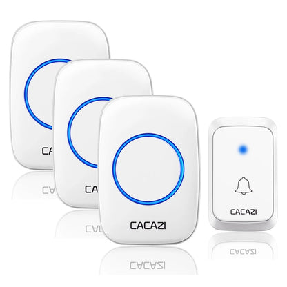 CACAZI A06 DC battery-operated Wireless Waterproof Doorbell 300M Remote 36 chimes Cordless Home Cordless Call Bell - image 5