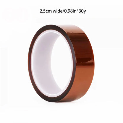 30m Long Gold Finger High Temperature Resistant Tape Polyimide Tape Multi Size Pet Anti Static Lithium Battery Insulation Ta…