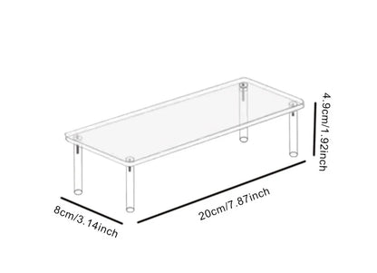 1-4 Tier Acrylic Display Stand Durable Display Rack For Cupcake Perfume Doll Transparent Trapezoidal Blind Box Storage Shelf…