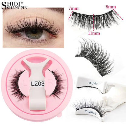 Hot 1 Pair Magnetic Eyelashes Handmade Fluffy Faux Mink Lashes Reusable Natural False Eyelashes and Magnetic Tweezers Set Ma…