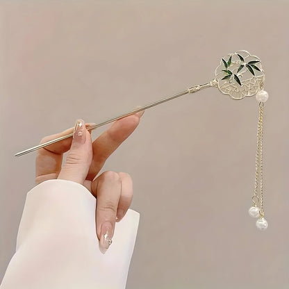 1/6pcs Elegant Chinese Style Tassel Hair Stick Traditional Floral Design Hairstyle Accessory Women Jewelry Hairpin Hairneedl…