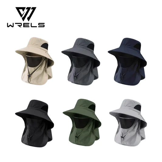Summer Sun Hats UV Protection Outdoor Hunting Fishing Cap For Men Women Hiking Camping Visor Bucket Hat Neck Flap Fisherman…
