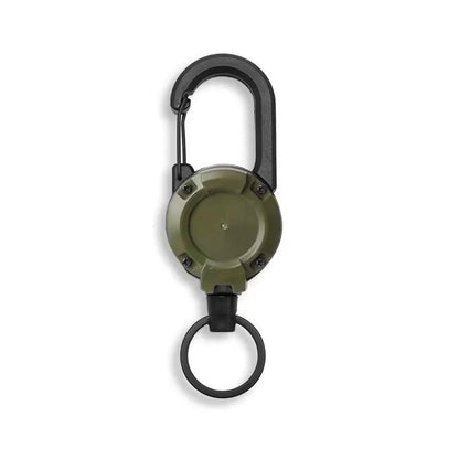 Retractable Heavy Duty Pull Reel Carabiner Strong Steel Wire Rope Buckle Spring Key Ring Outdoor Sporty attachment Keychain…