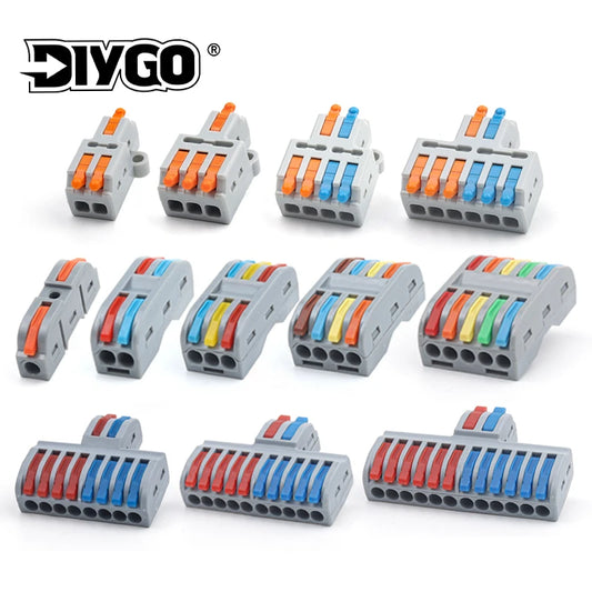 5PCS Fast Wire Connector Push-in Electrical Terminal Block Universal Splicing Wiring Cable Connectors For Cable Connection S…