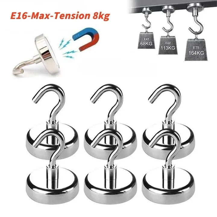 10PCS Strong Magnet Hooks Multi-Purpose Storage Hooks Home Kitchen Bar Storage Hooks Key Storage Hooks Bathroom Hangers - im…