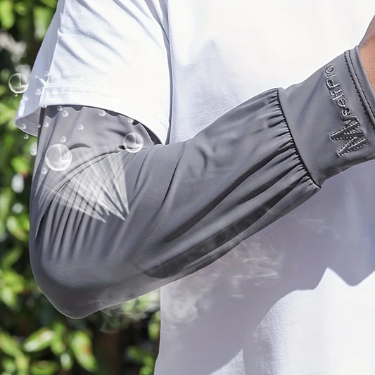 Cooling Arm Sleeves Breathable Sun Protection Ice Slik Sleeves Summer Outdoor Sports Driving Cycling Sleeves Men Loose Arm -…
