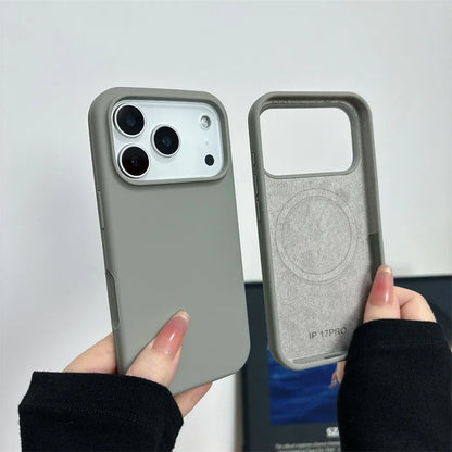 Magnetic Liquid Silicone Case for iPhone 17/17 Air/17 Pro/17 Pro Max For Magsafe Big Camera Hole Cover Shockproof Protective…