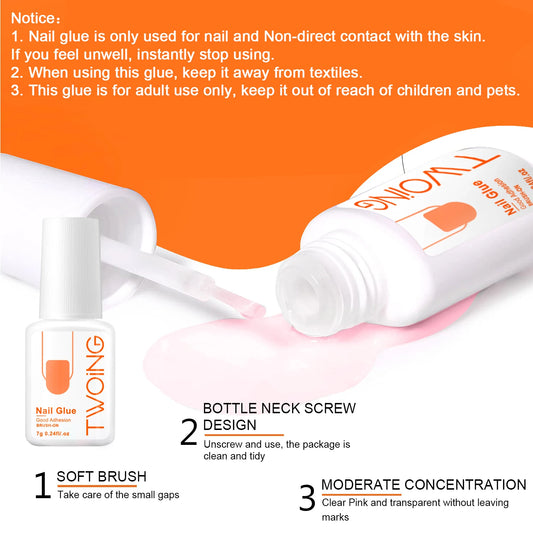 7g Super Strong Nail Glue For False Nail Tips, Acrylic Nails,Press On Nails,Fake Nails Art Decoration Lasting Adhesion - ima…
