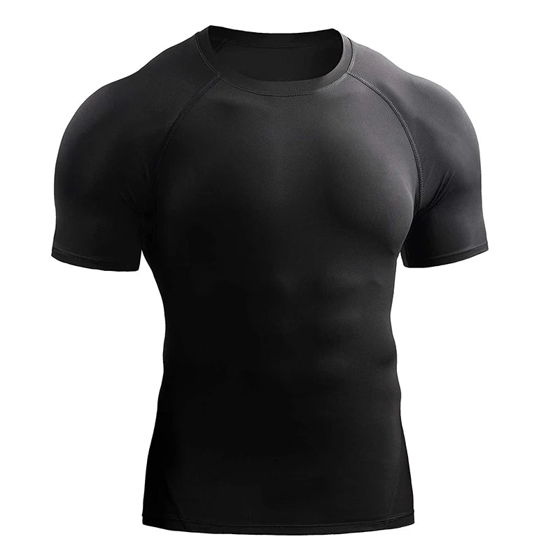 2026 Compression T Shirt Men Summer Sportswear Running T-shirt Elastic Quick Dry Sport Tops Tee Athletic Gym Workout Shirts…