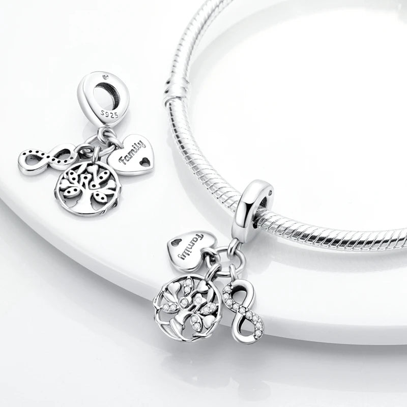 925 Sterling Silver Charms Beads Pendant Tree of Life Dog Elephant Love Heart Charm Fit Original Bracelet DIY Women Jewelry…