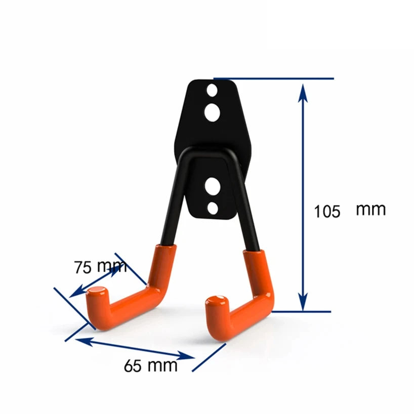 Heavy Duty Metal Hook Garage Organizer Wall Mount Bicycle Hanger Hooks Wall Mount Anti-slip Storage Hook For Ladders Garden…
