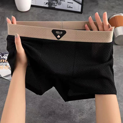 1pcs Men's Boxer Shorts Ice Silk Underwear Plus Size Underpants Breathable Sexy Slim Panties Air-conditioned Lingerie Wholes…