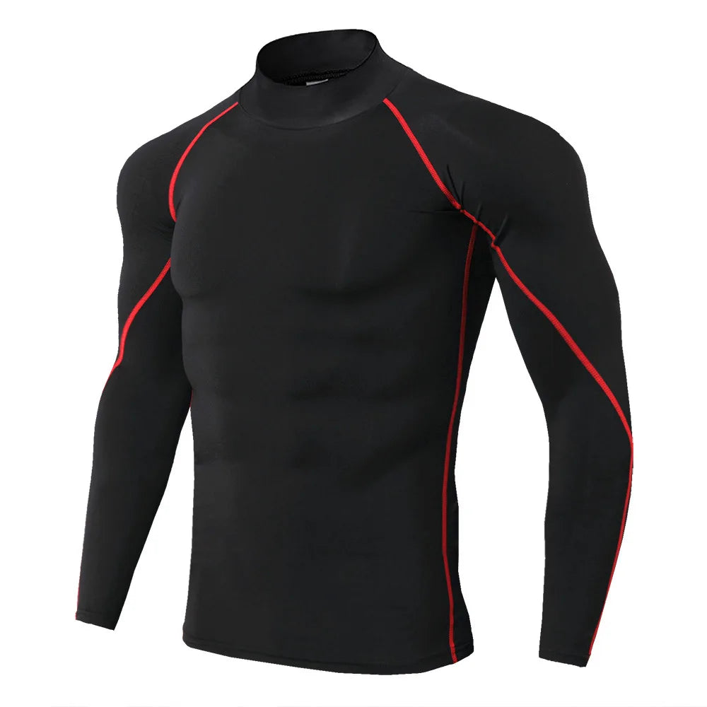 Men Sport T-shirt Quick Dry Bodybuilding Running Shirt Long Sleeve Compression Top Gym T Shirt Men Fitness Tight Rashgard -…