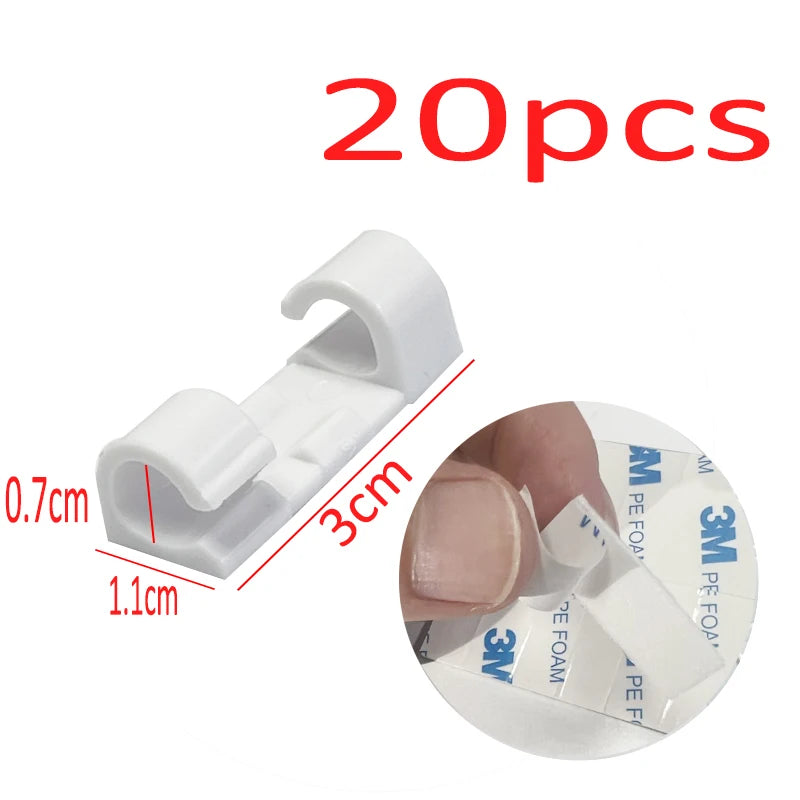 Cable Organizer Clips Cable Management Desktop & Workstation ABS Wire Manager Cord Holder USB Charging Data Line Bobbin Wind…