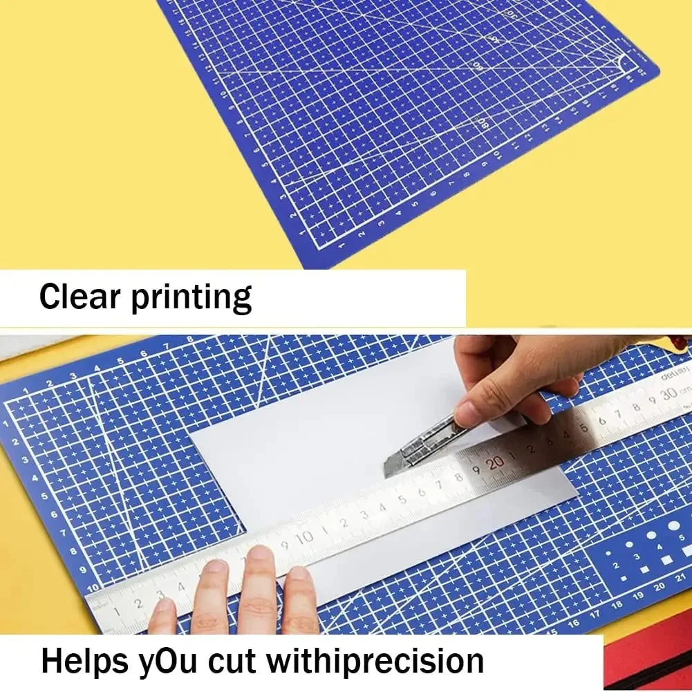 A3 A4 A5 PVC Cutting Mat Workbench Patchwork Cut Pad Sewing Manual DIY Knife Engraving Leather Cutting Board Side Underlay -…
