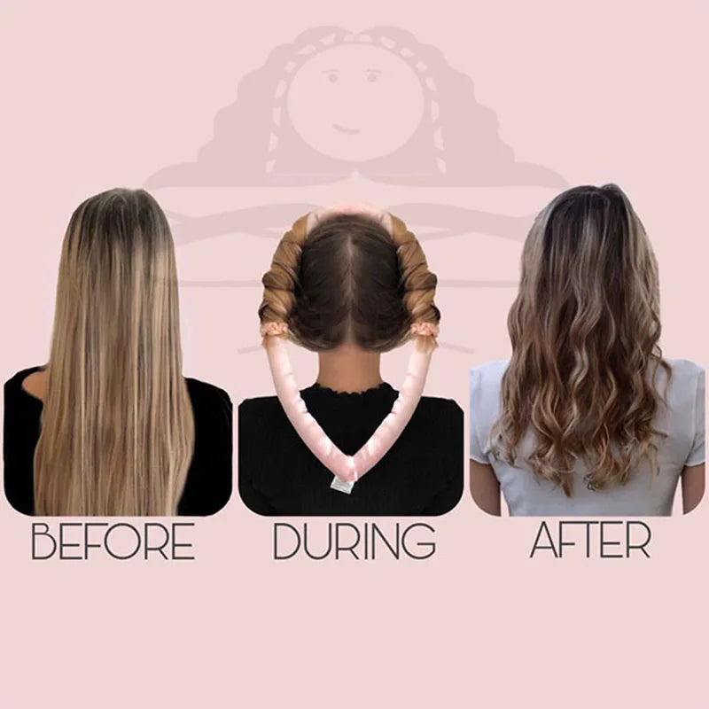 1-2Set Woman Heatless Curling Rod Heatless Hair Curls Headband Make Hair Soft Shiny Hair Curler Hairdressing Tools Accessori…