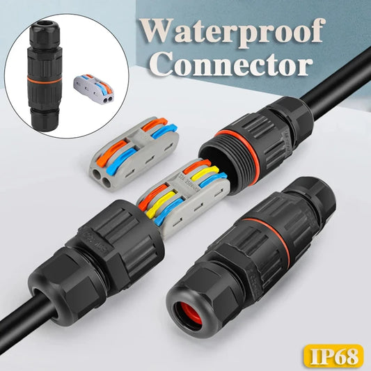 New 2/1PC IP68 Waterproof Joint Wire Quick Connection Connector 2/3 Pin Solder Less LED Lamp Wiring Outdoor Rainproof Termin…
