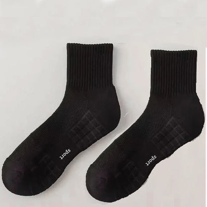 Men's Thick Bottom Sweat Absorbing and Breathable Sports Socks with Bottom Cushion for Running Professional Sports Men's Soc…