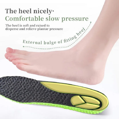 Sports Shock Absorption Insole Green PU Memory Foam Breathable Arch Support Orthopedic Shoes Pad Men Women Feet Care Shoes P…