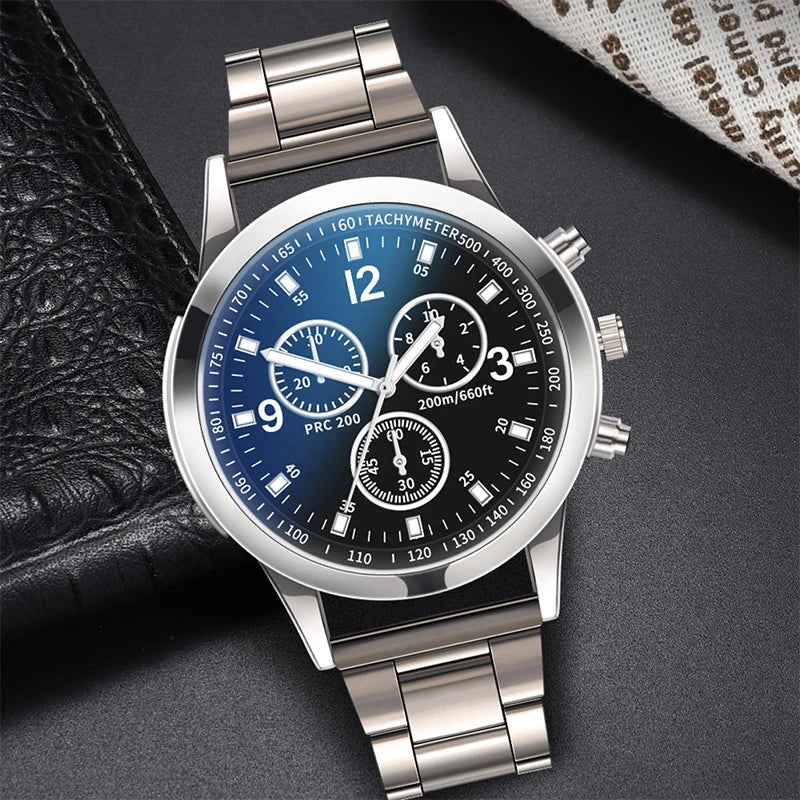 1/2PCS Men Business Watches Fashion Men's Steel Band Quartz Watch with Bracelet（Box not Included） - image 6