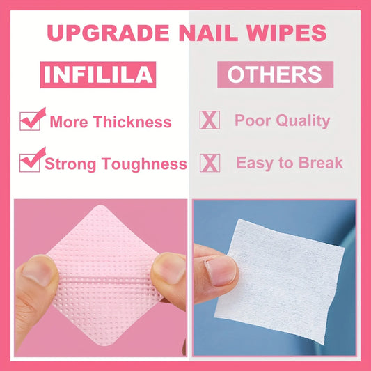 20/600pcs Lint-Free Nail Wipes Gel Cleansing Tissues Aluminum-Free Nail Polish Remover Pads for NaiArt Beauty Cleaning Care…