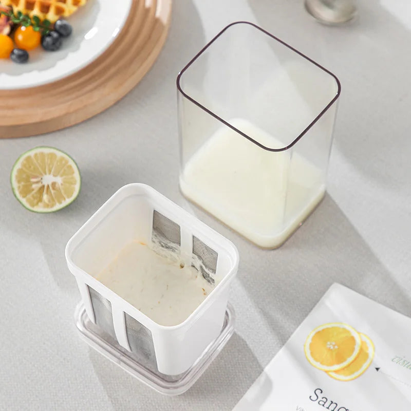 Greek Yogurt Maker Yogurt Filter Stainless Steel Strainer Whey Separation Tools Cheese Moisture Seperator Kitchen Accessorie…