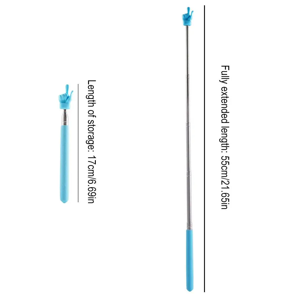 Retractable Teacher Pointer Finger Design StainlessSteel Telescopic School Teaching Pointer Stick Teacher Supplies for Class…