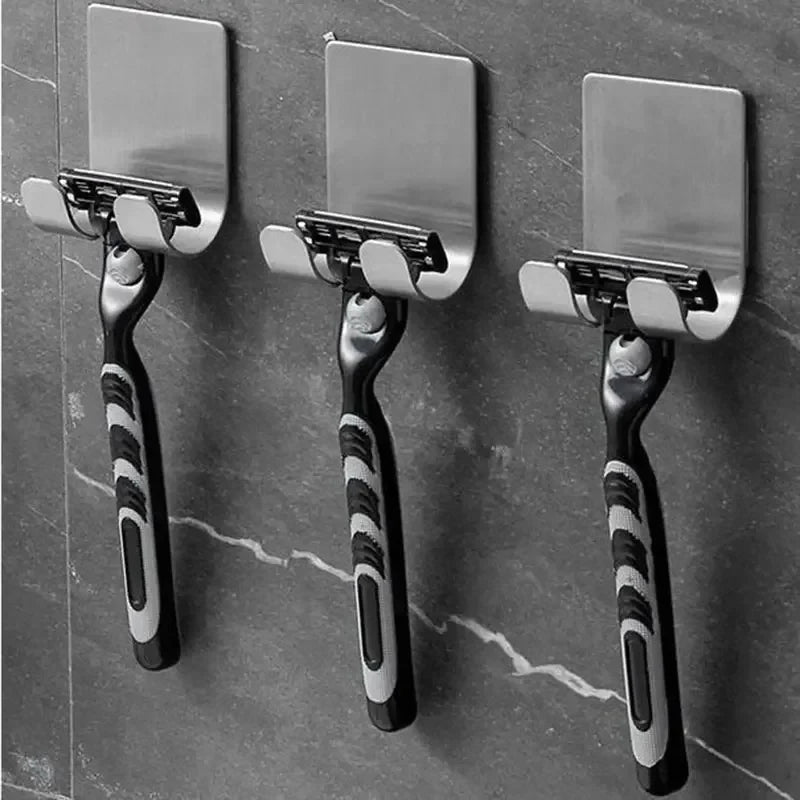 2pcs Razor Holder 304 Stainless Steel Men Shaving Shaver Razor Stand Shelf Shaving Razor Storage Rack Bathroom Hook Organize…