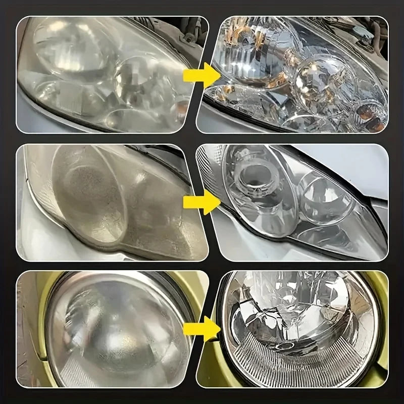 Car Headlight Restoration Polishing Kits Headlamp Scratch Remover Repair Cleaning Paste Remove Oxidation Headlight Polish Li…