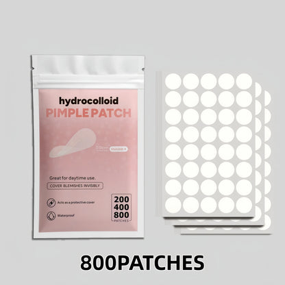 200/400/800pcs Invisible Clear Pimple Patch Set – Deep-Cleansing Hydrocolloid Acne Stickers, Mixed Sizes, Gentle & Skin-Frie…