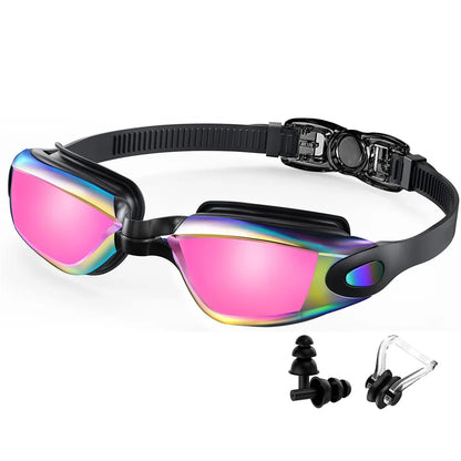 Swimming Goggles Professional Waterproof Swim Eyewear Glasses Anti-fog 100% UV Protection No Leaking For Adult Men Women You…