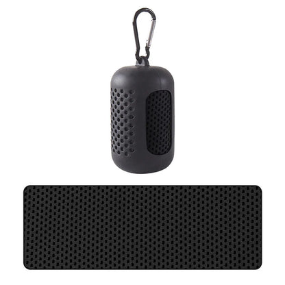 Portable Circular Silicone Wrapped Cold Towel Cooling Towel Quick Drying Polyester Fiber Towels Beach Accessories Sport Fitn…