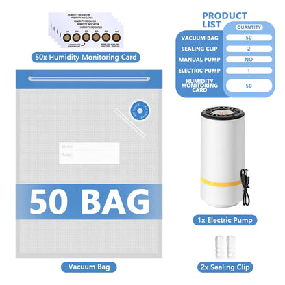 3D Printer Filament Vacuum Bag with USB Rechargeable Electric Air Pump, Vacuum Sealing for PLA ABS PETG Filament Storage - i…