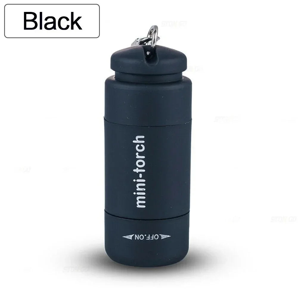 USB Rechargeable LED Multifunctional Strong Light Pocket Keychain Flashlight Waterproof Outdoor Hiking Camping Mini Flashlig…